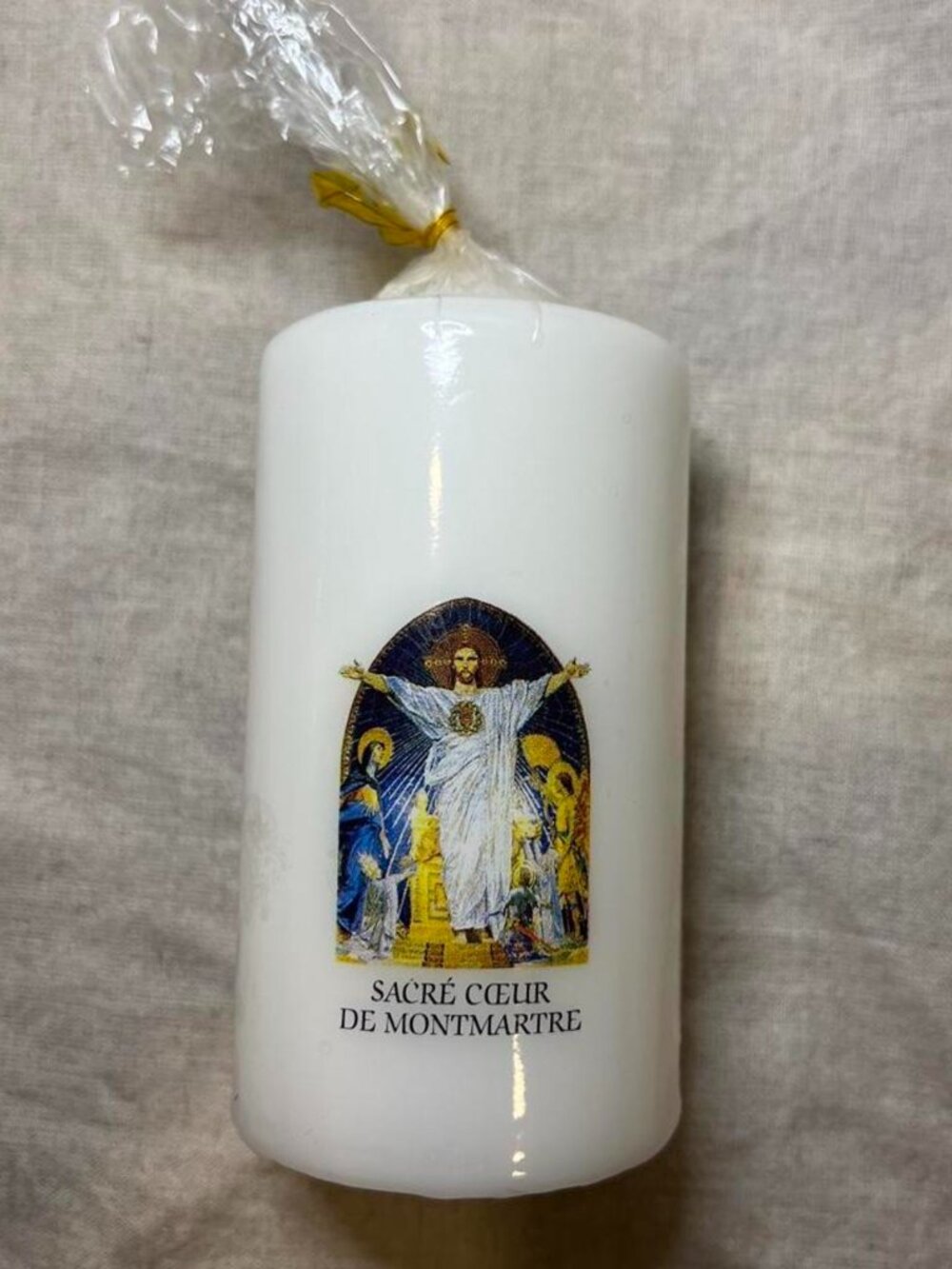 Authentic Sacre Coeur de Montmartre Paris Pillar Candle - NEW Wrapped France